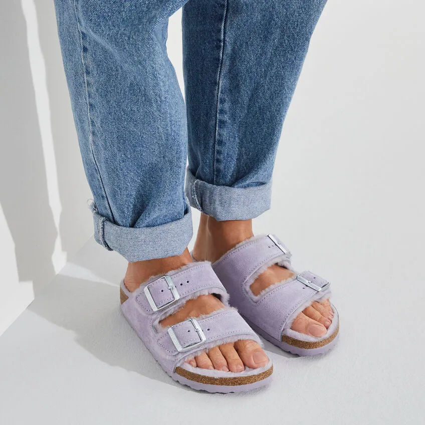 Birkenstock Arizona Shearling Sandal - Purple Fog