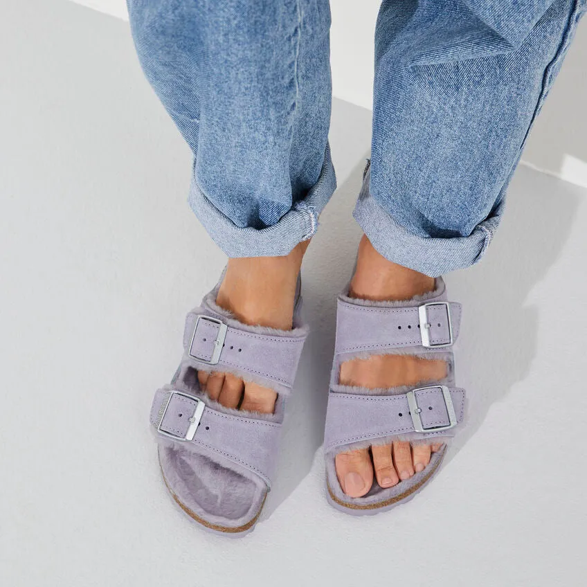 Birkenstock Arizona Shearling Sandal - Purple Fog