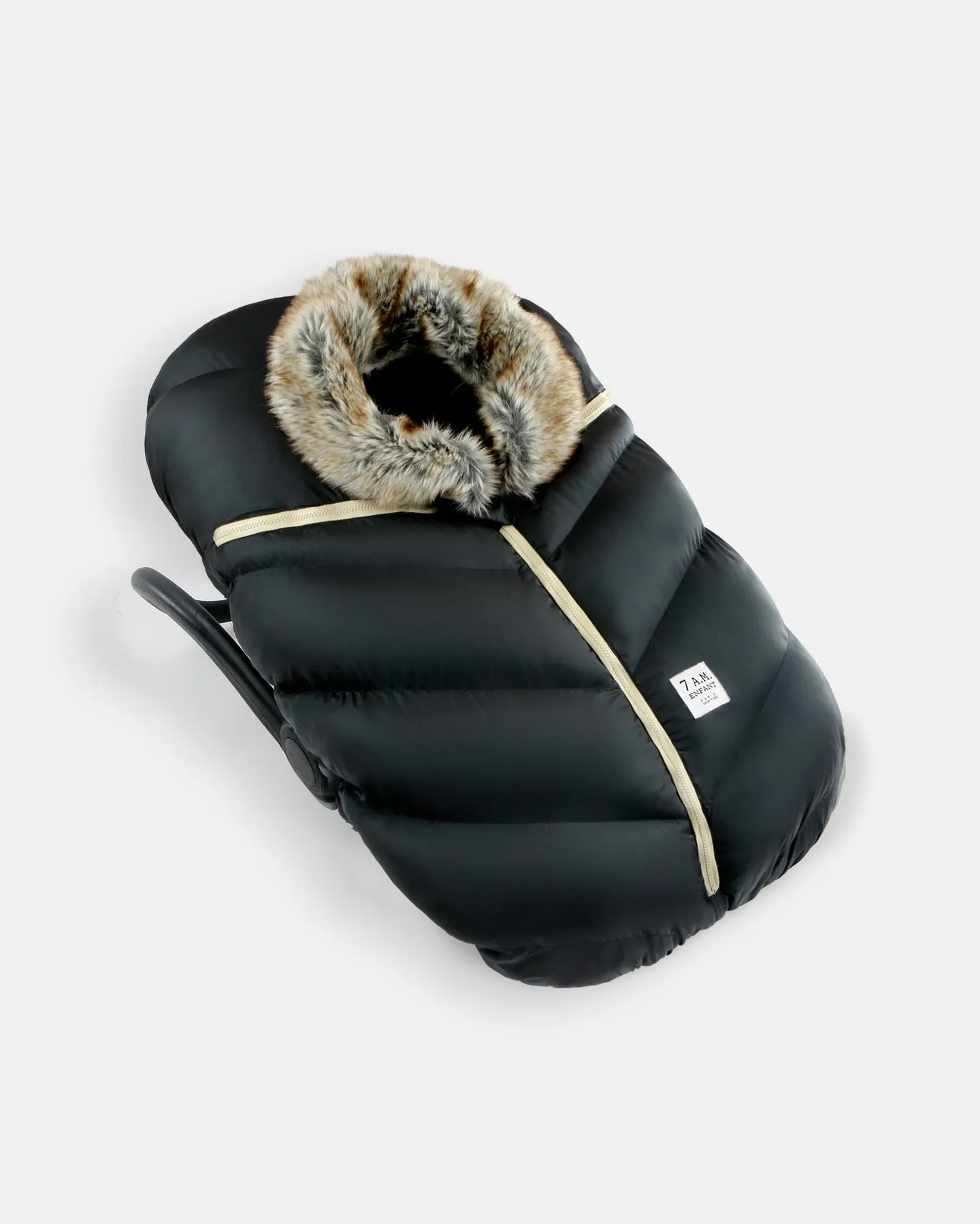 Car Seat Cocoon Tundra - Black Faux Fur by 7AM Enfant