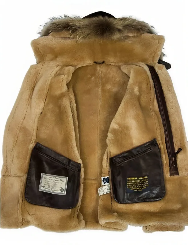 Edvard  | Classic Leather Shearling Hooded Jacket