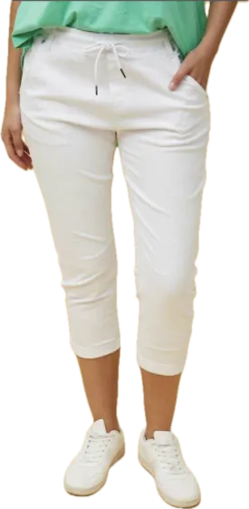 Janja Solid jogger pants - white