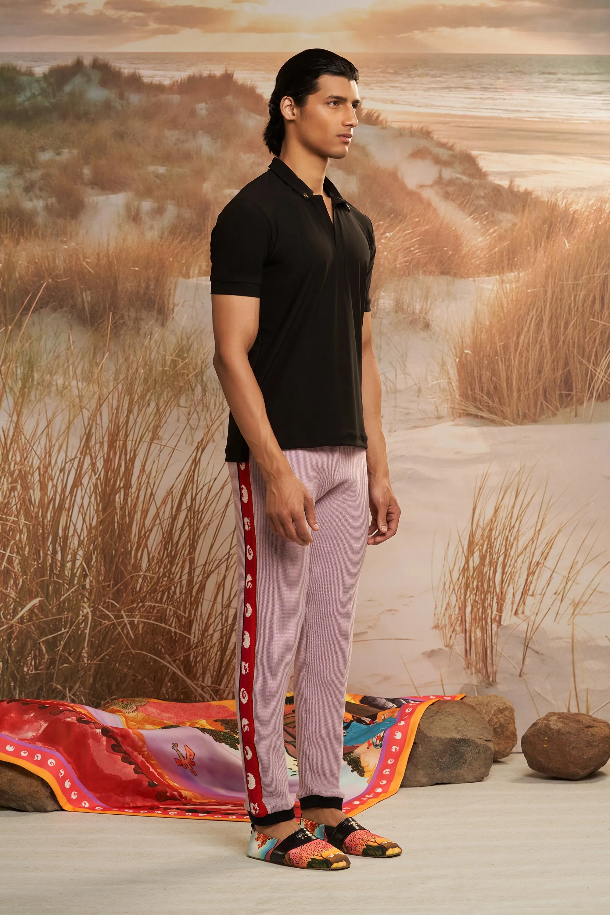 Lavender Iconoband Knit Joggers