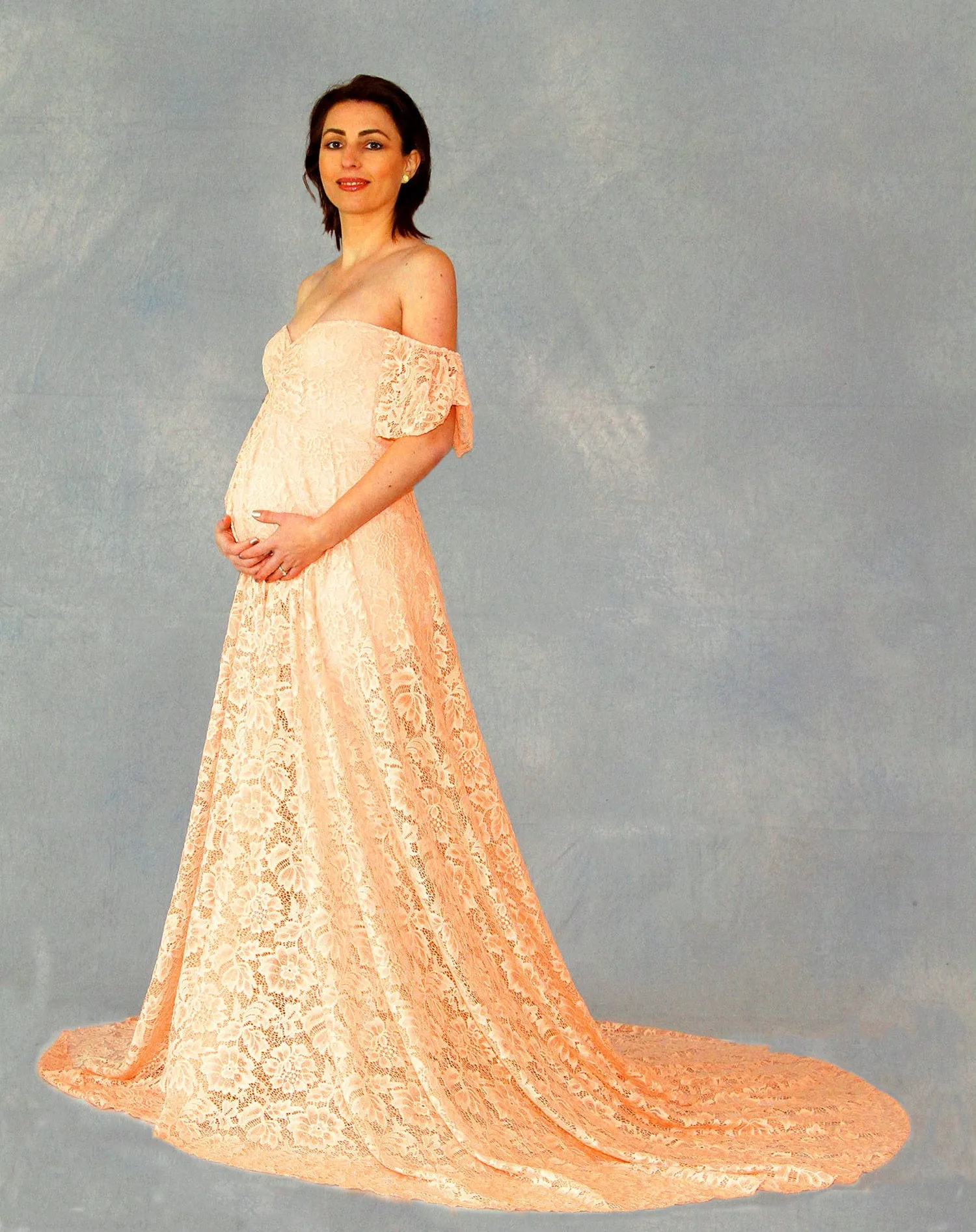 Long Maternity Photography Props Pregnancy Dress Photography Maternity Dresses For Photo Shoot Pregnant Dress Lace Maxi Gown