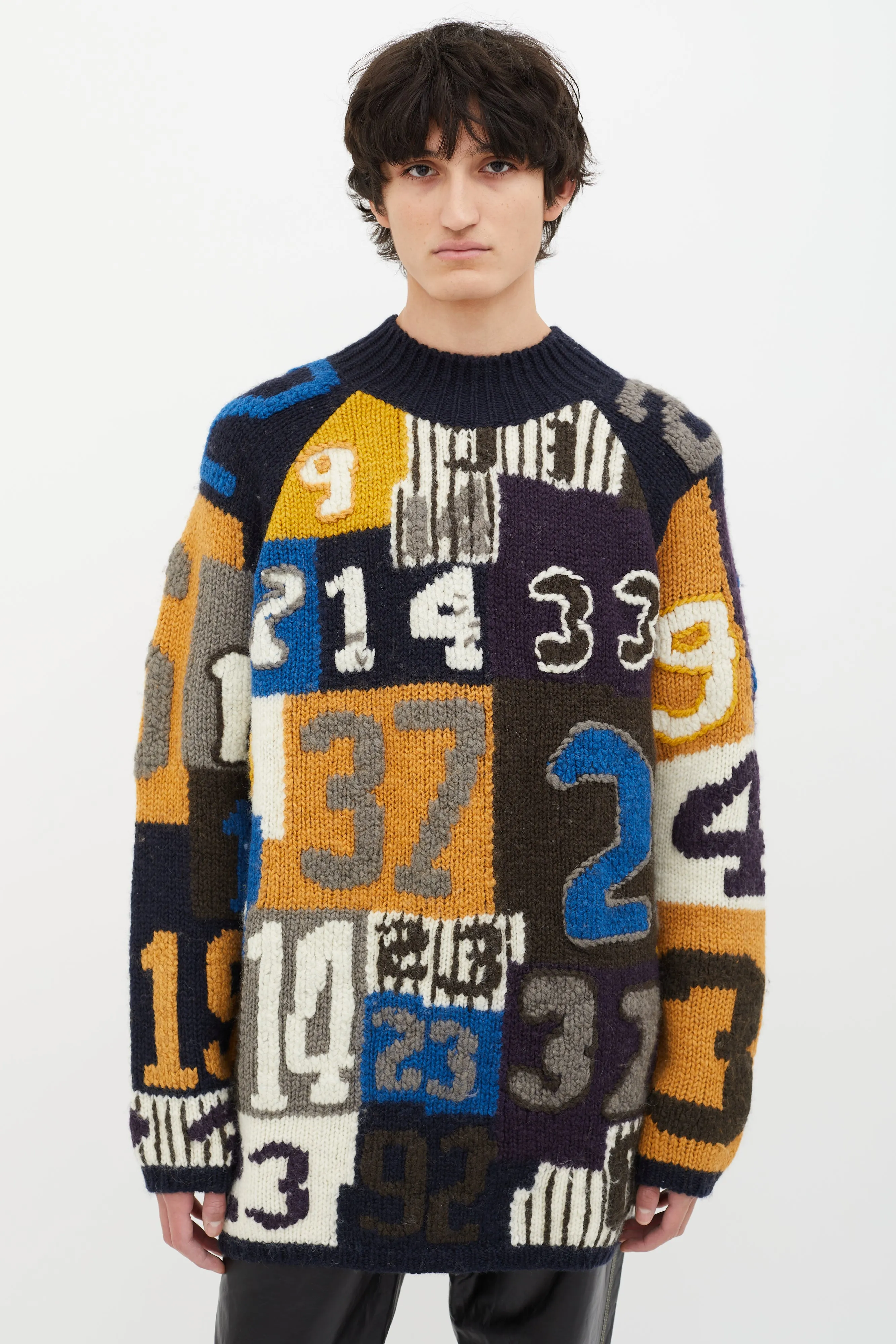Multicolor AW 2015 Jerett Number Wool Knit Sweater