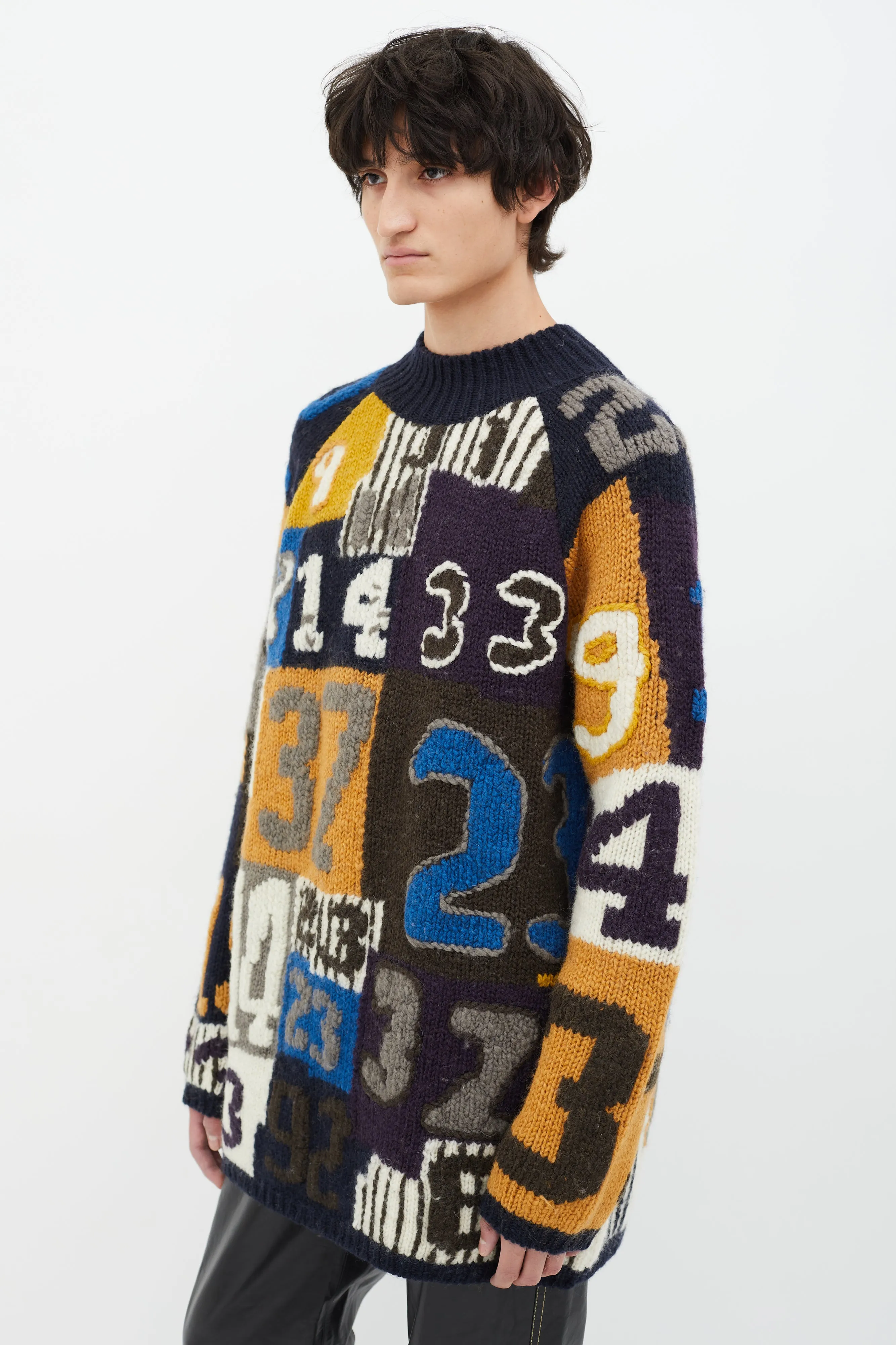 Multicolor AW 2015 Jerett Number Wool Knit Sweater