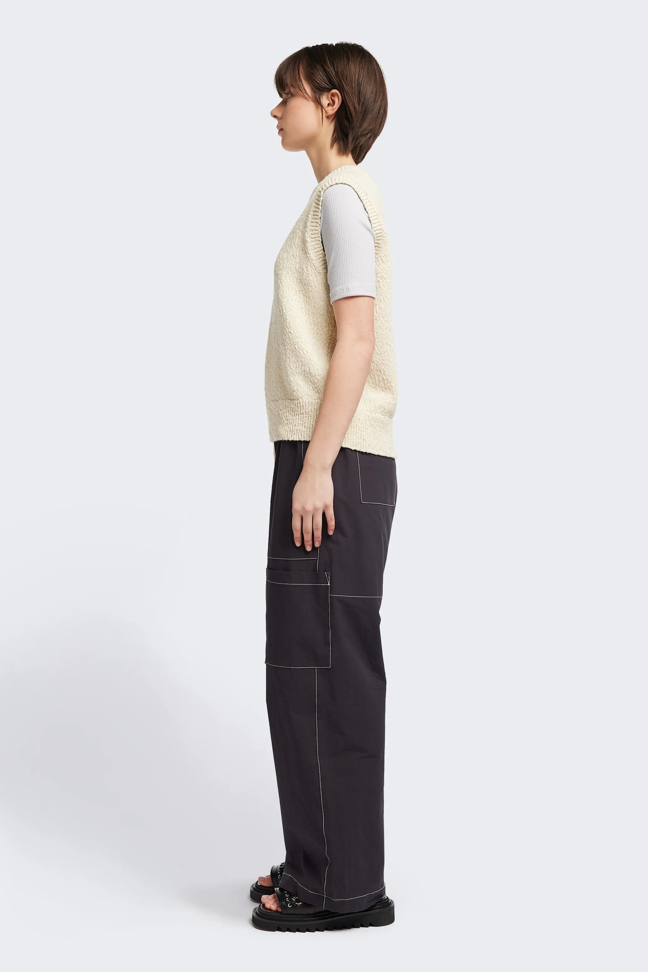 Picknicker Knit Vest - Ecru