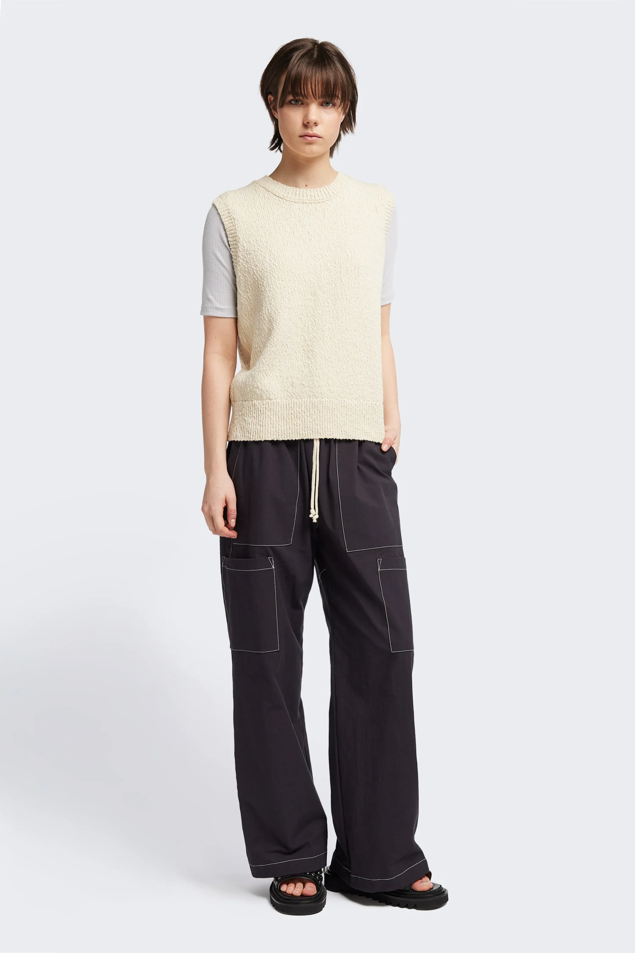 Picknicker Knit Vest - Ecru