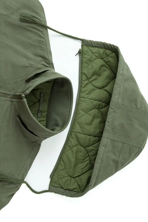 Quilted Lining Insulated Hooded Canvas Jacket
