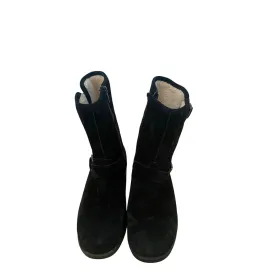 Ugg Chaney Black Suede Shearling Lined Boots Size 8