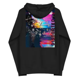 Unisex Distorted fleece zip up hoodie